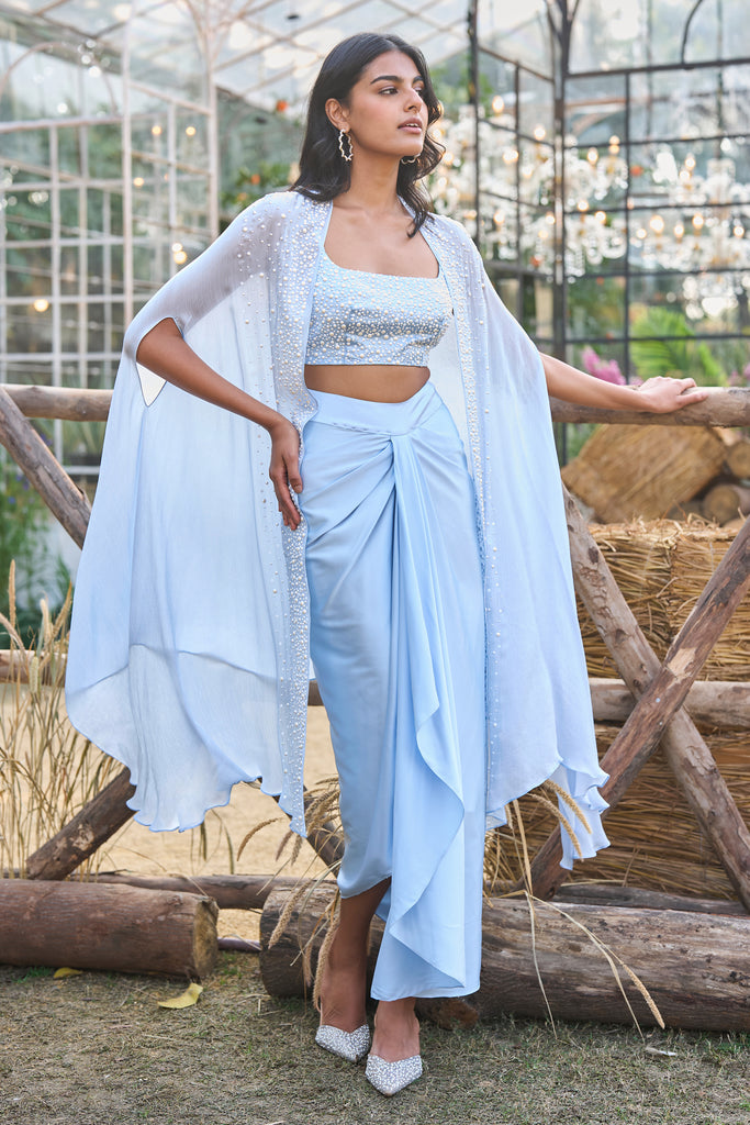 PEARL EMBROIDERED CAPE dash and dot