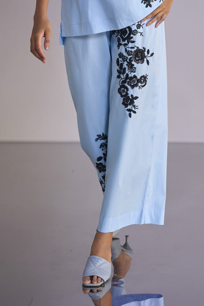 FLORAL BEAD EMBROIDERED PANT dash and dot