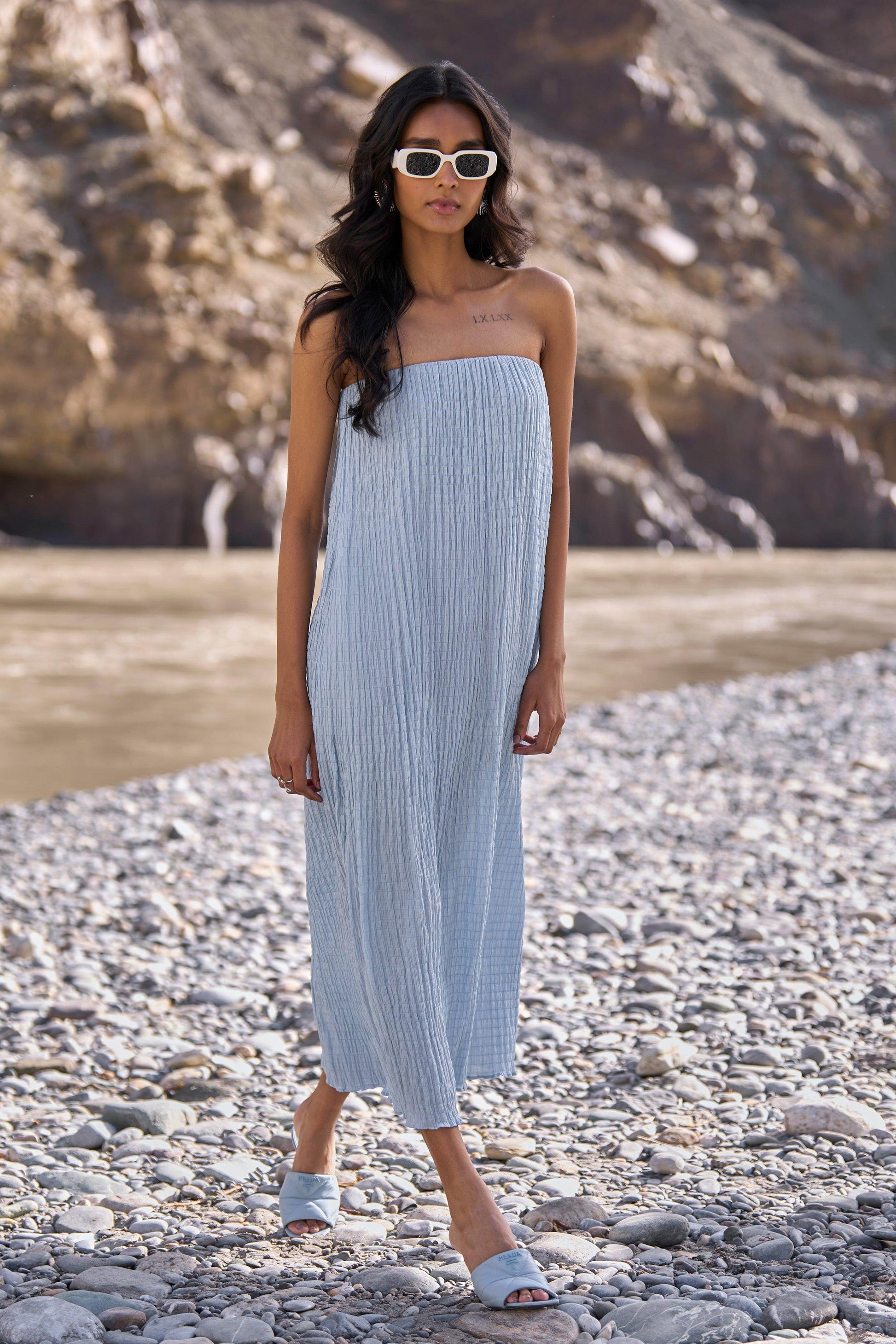 CRUSHED CRINKLED MIDI - dash and dot