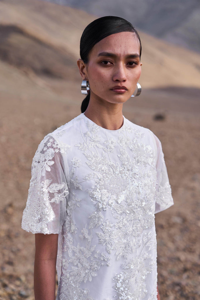 SEQUIN AND BEAD EMBROIDERED MINI - dash and dot dash and dot