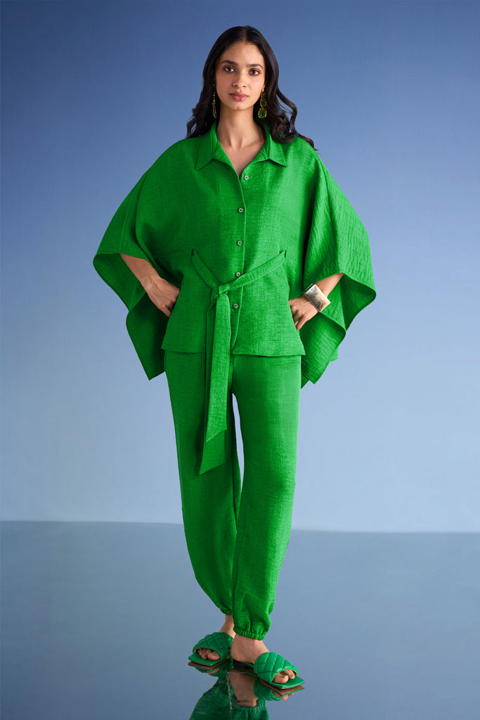 RELAXED FIT LINEN-TEXTURED PANT dash and dot