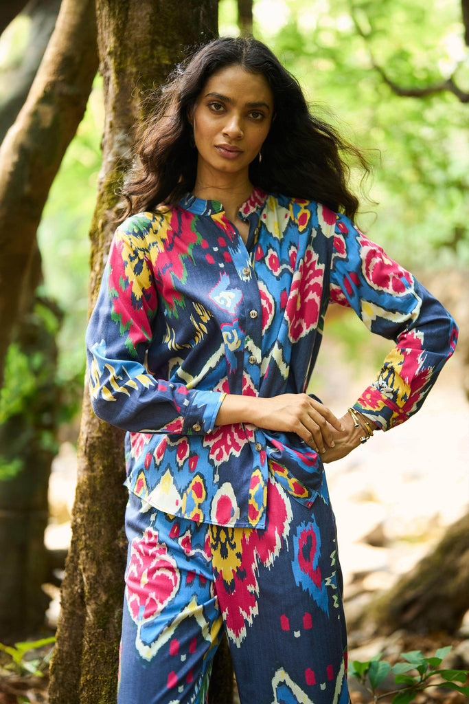 IKAT PRINT SHIRT - dash and dot dash and dot