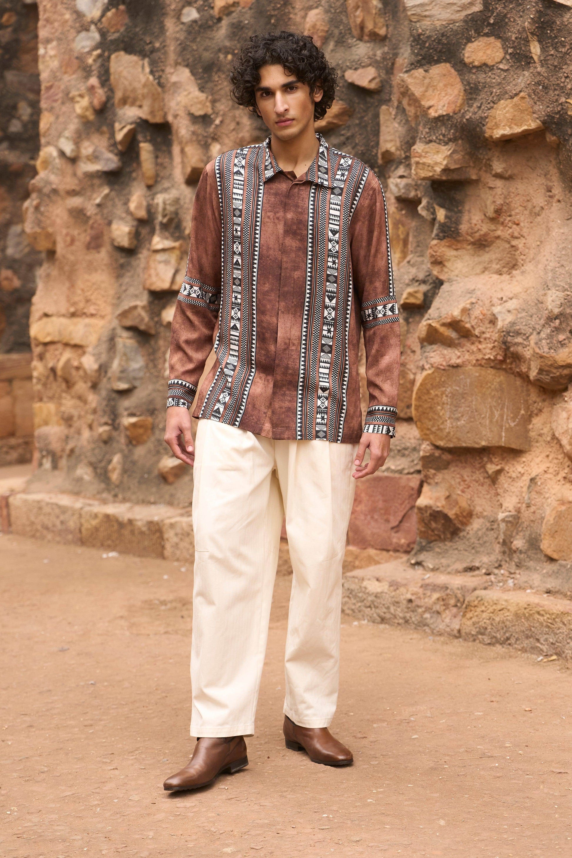 TRIBAL BORDER SHIRT - dash and dot