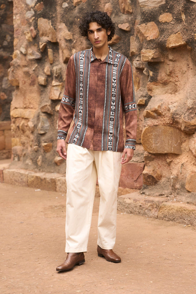 TRIBAL BORDER SHIRT - dash and dot dash and dot