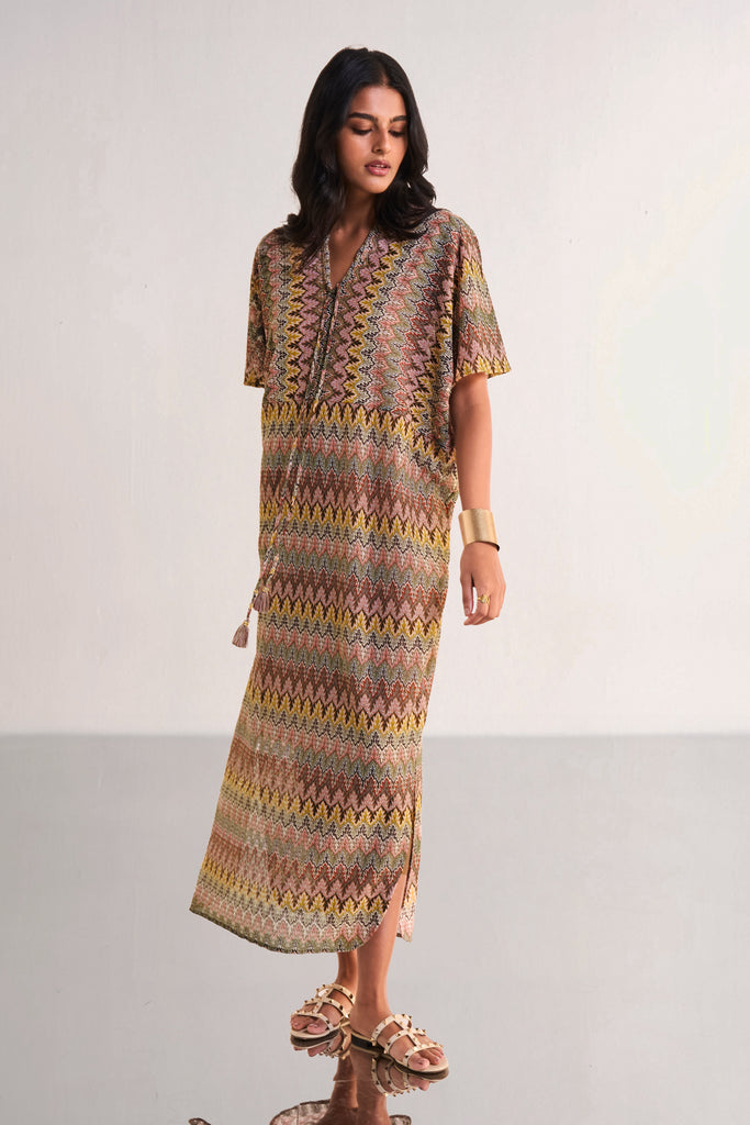 MULTICOLOUR CROCHET KNIT MAXI dash and dot