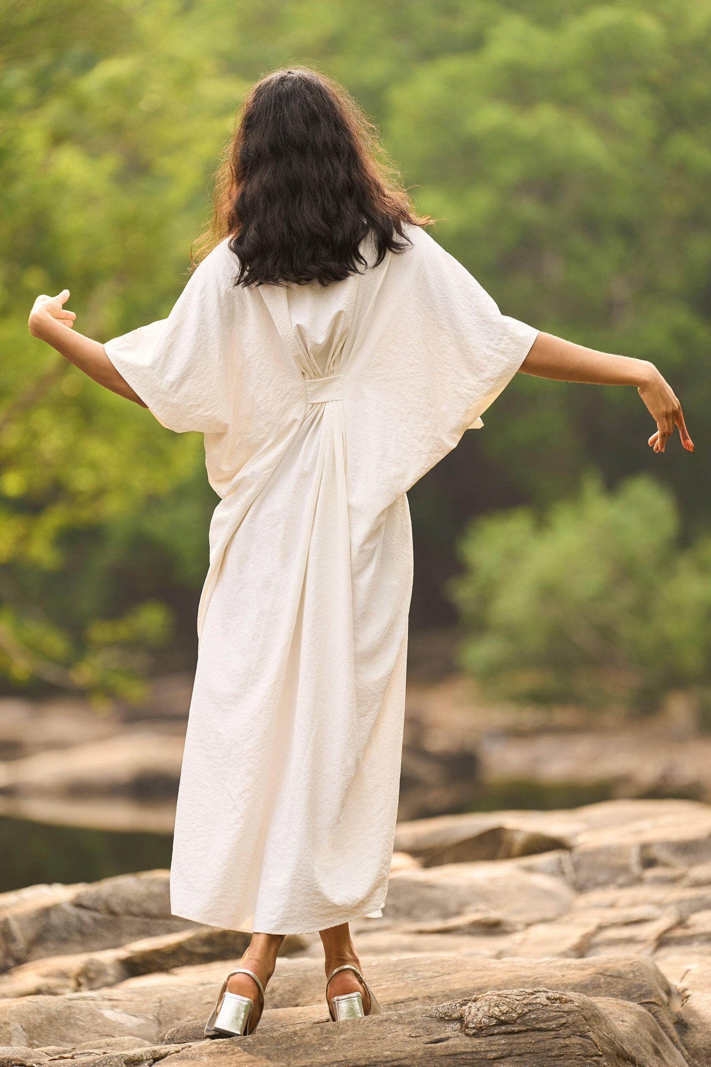 IVORY KAFTAN DRESS - dash and dot