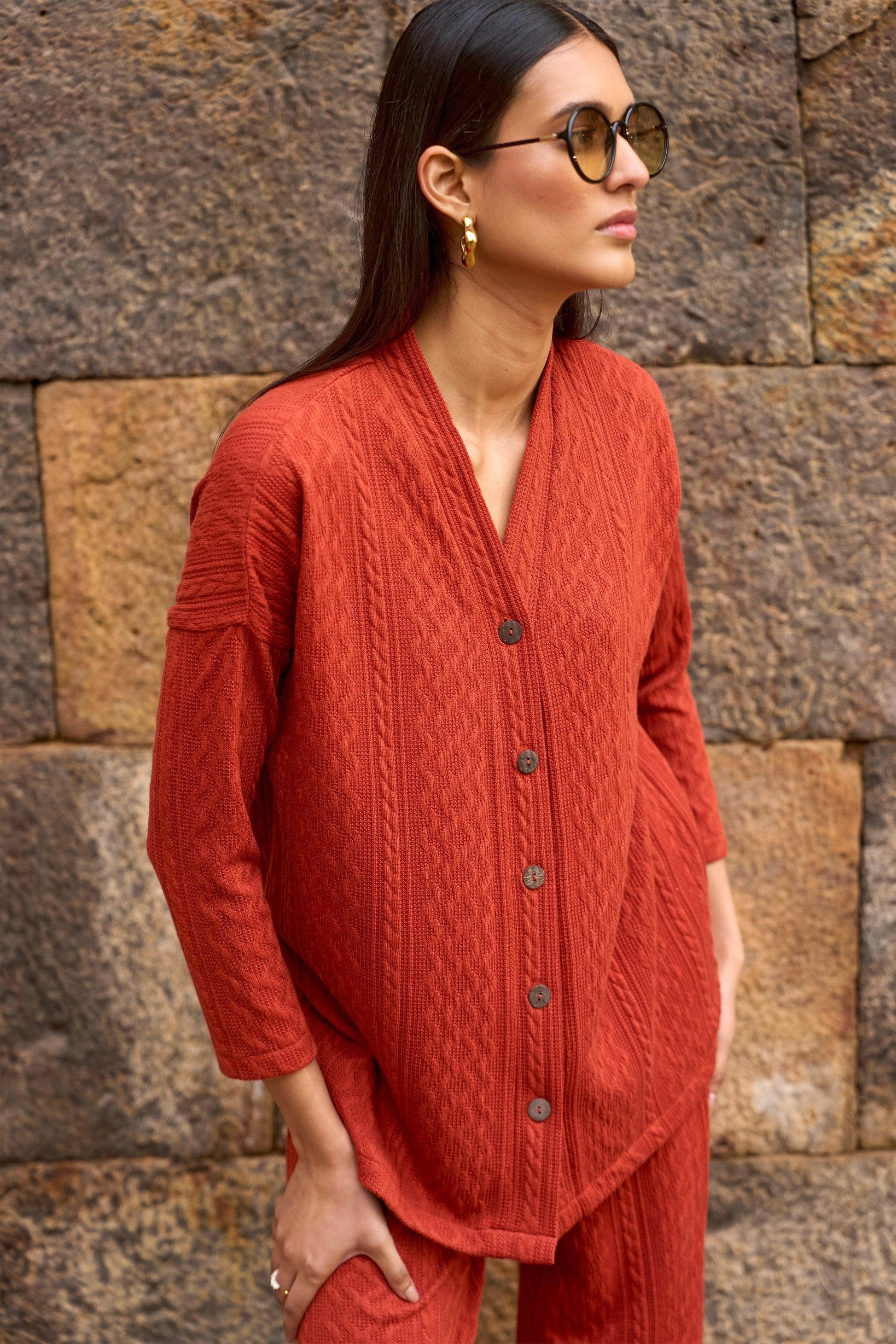 RUST KNIT SET - dash and dot