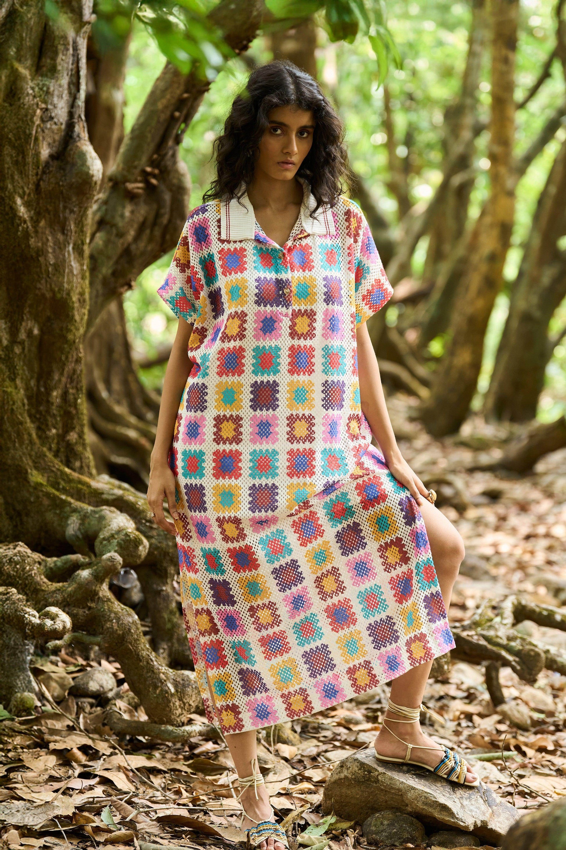 CROCHET PRINT MIDI - dash and dot