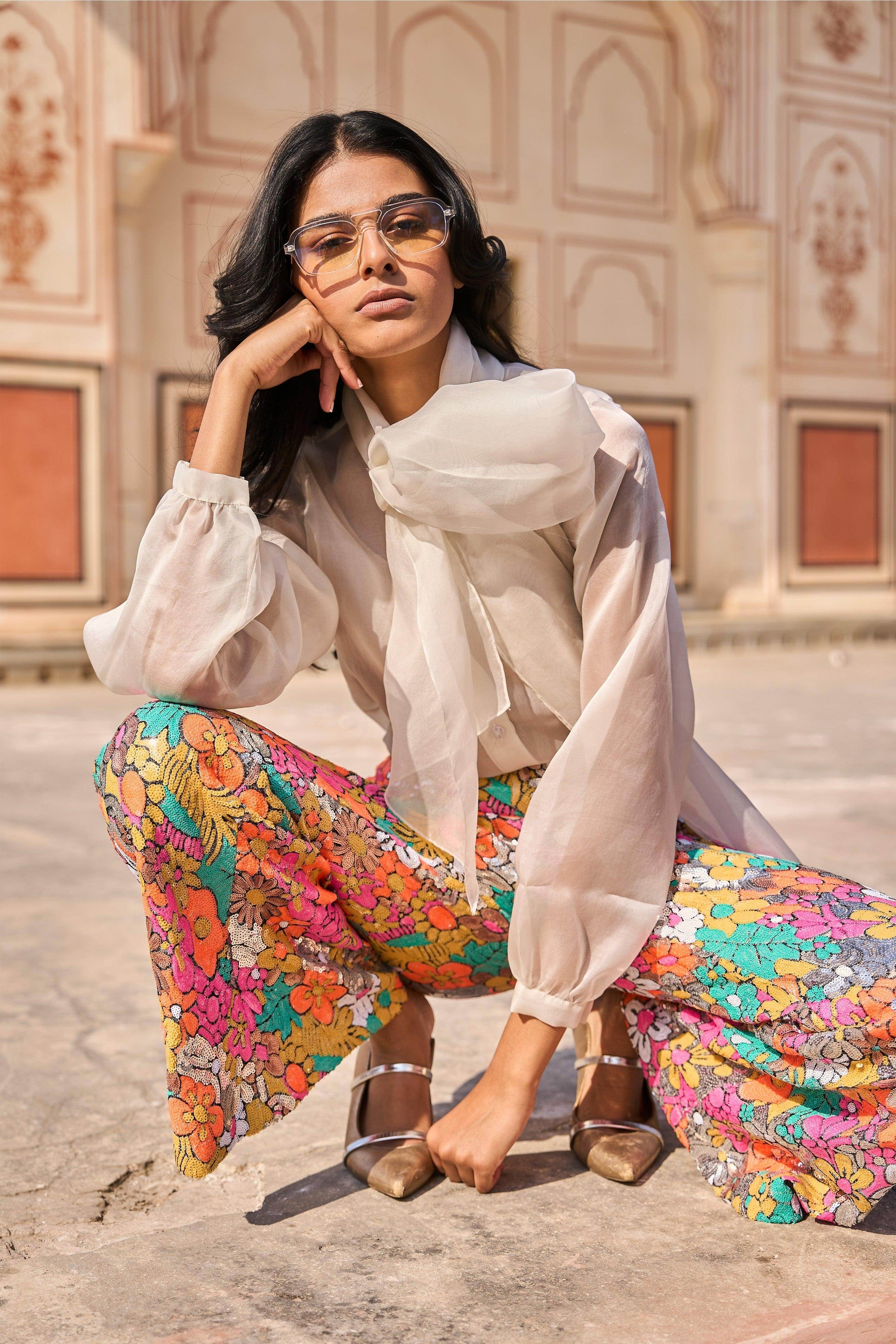 ORGANZA BOW SHIRT - dash and dot