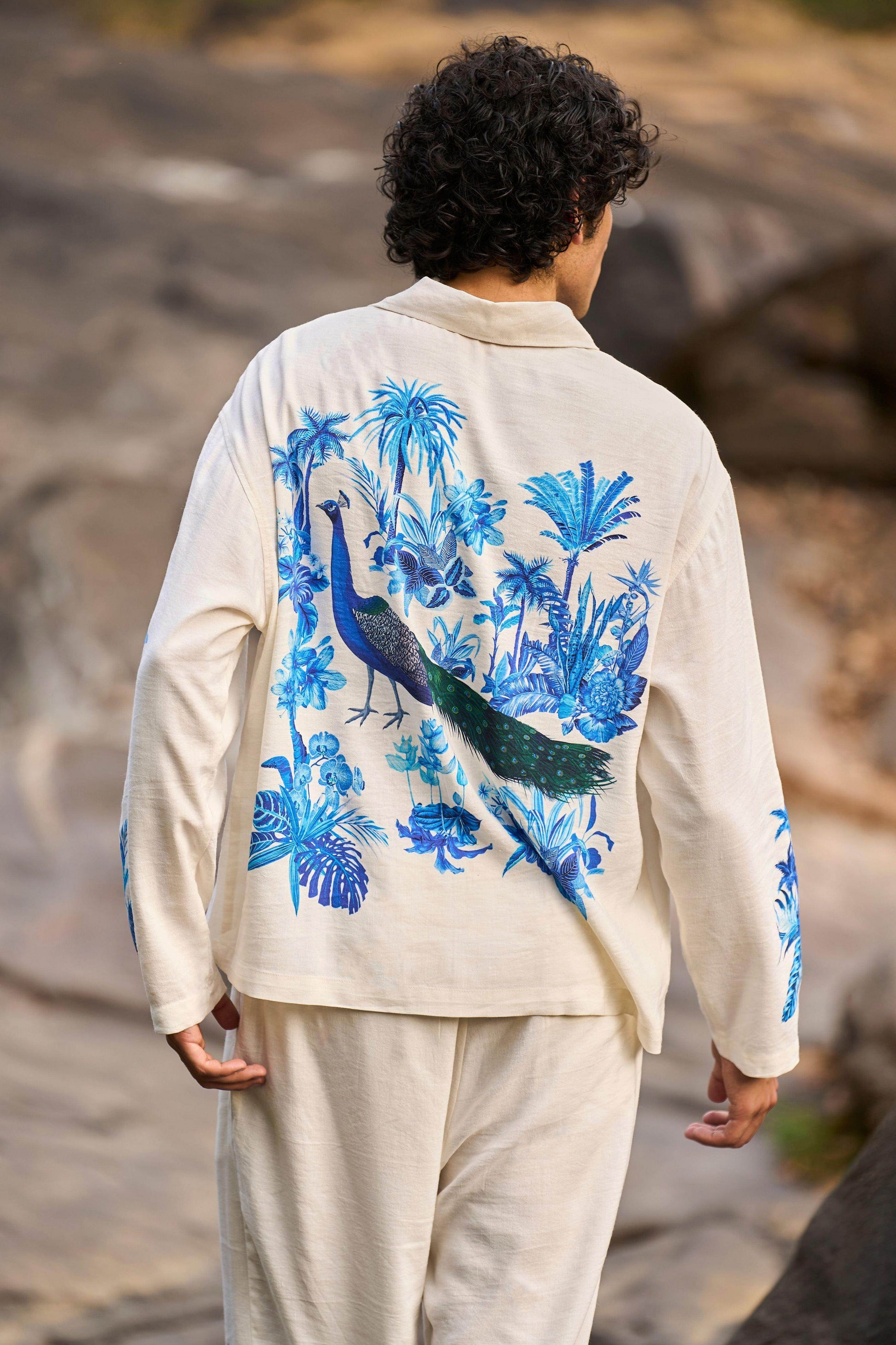 LINEN PRINTED PANT SET - dash and dot