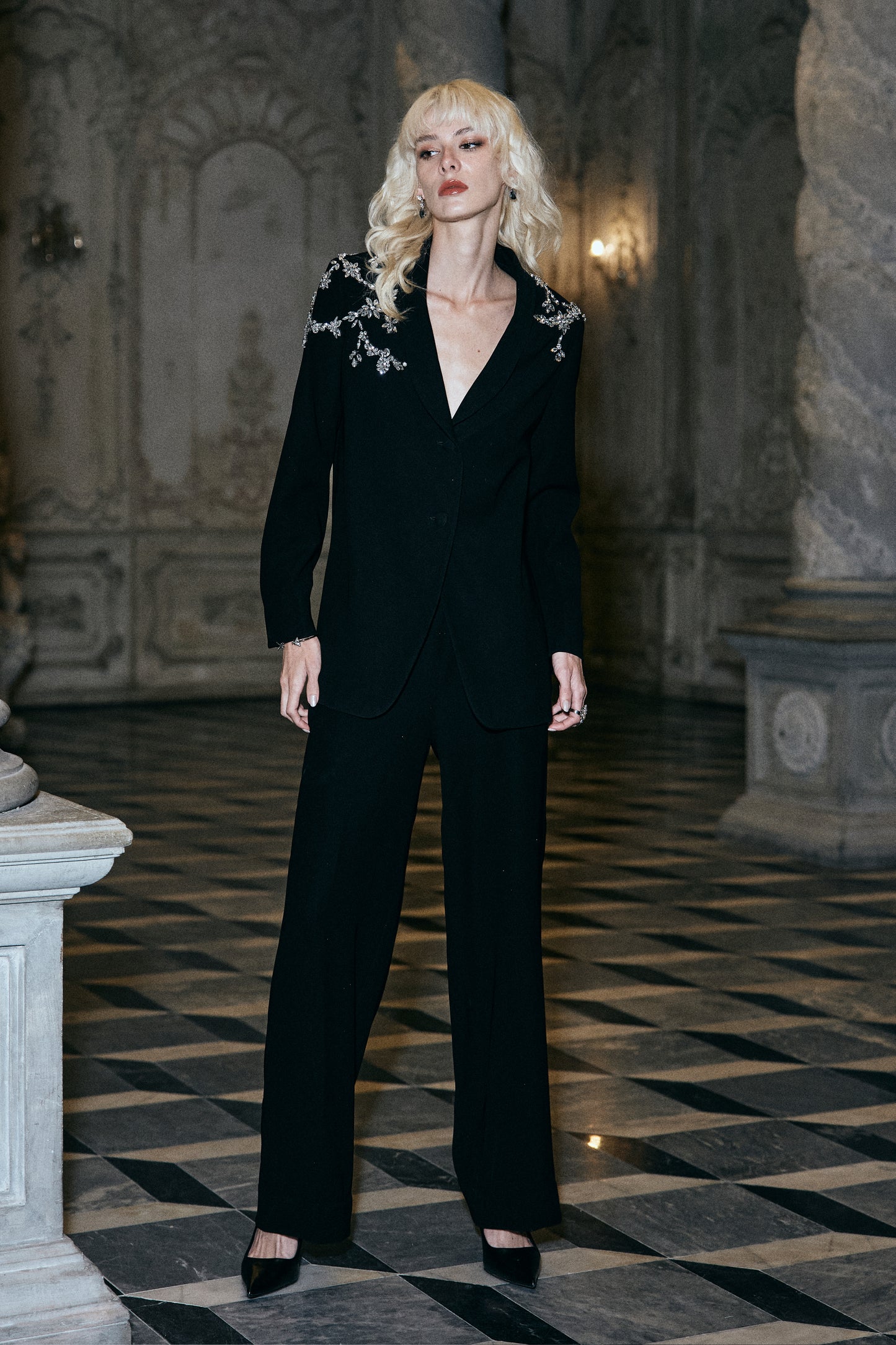 CRYSTAL EMBELLISHED SUIT