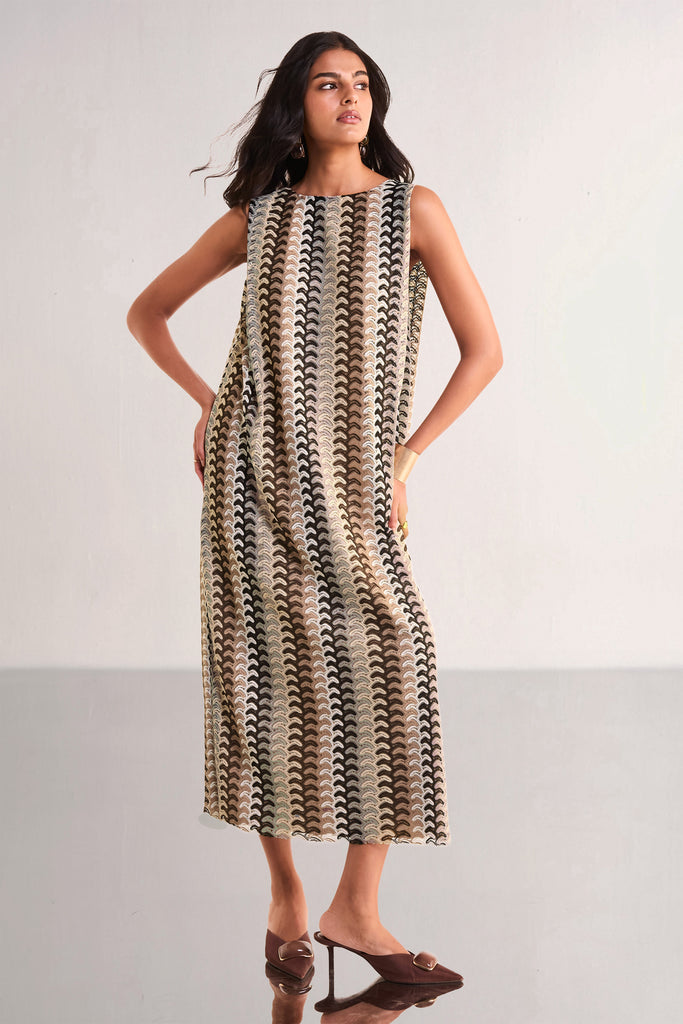 CROCHET KNIT BACK KNOT MIDI dash and dot