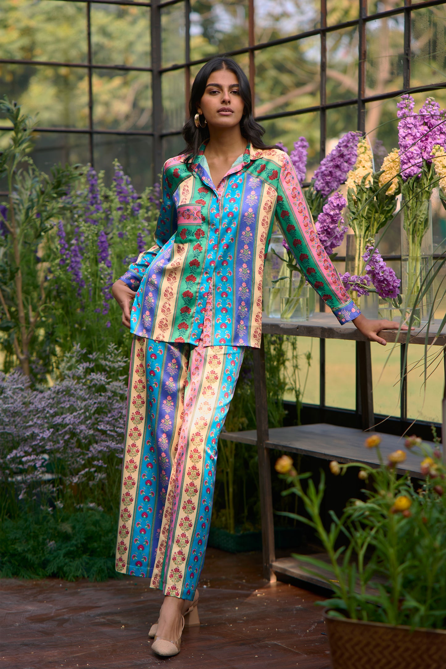 MULTI MOTIF STRIPE PANT