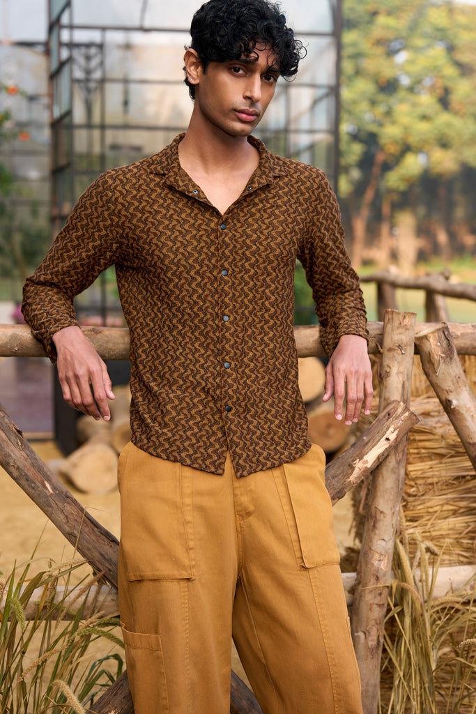 KNITTED CHEVRON SHIRT dash and dot