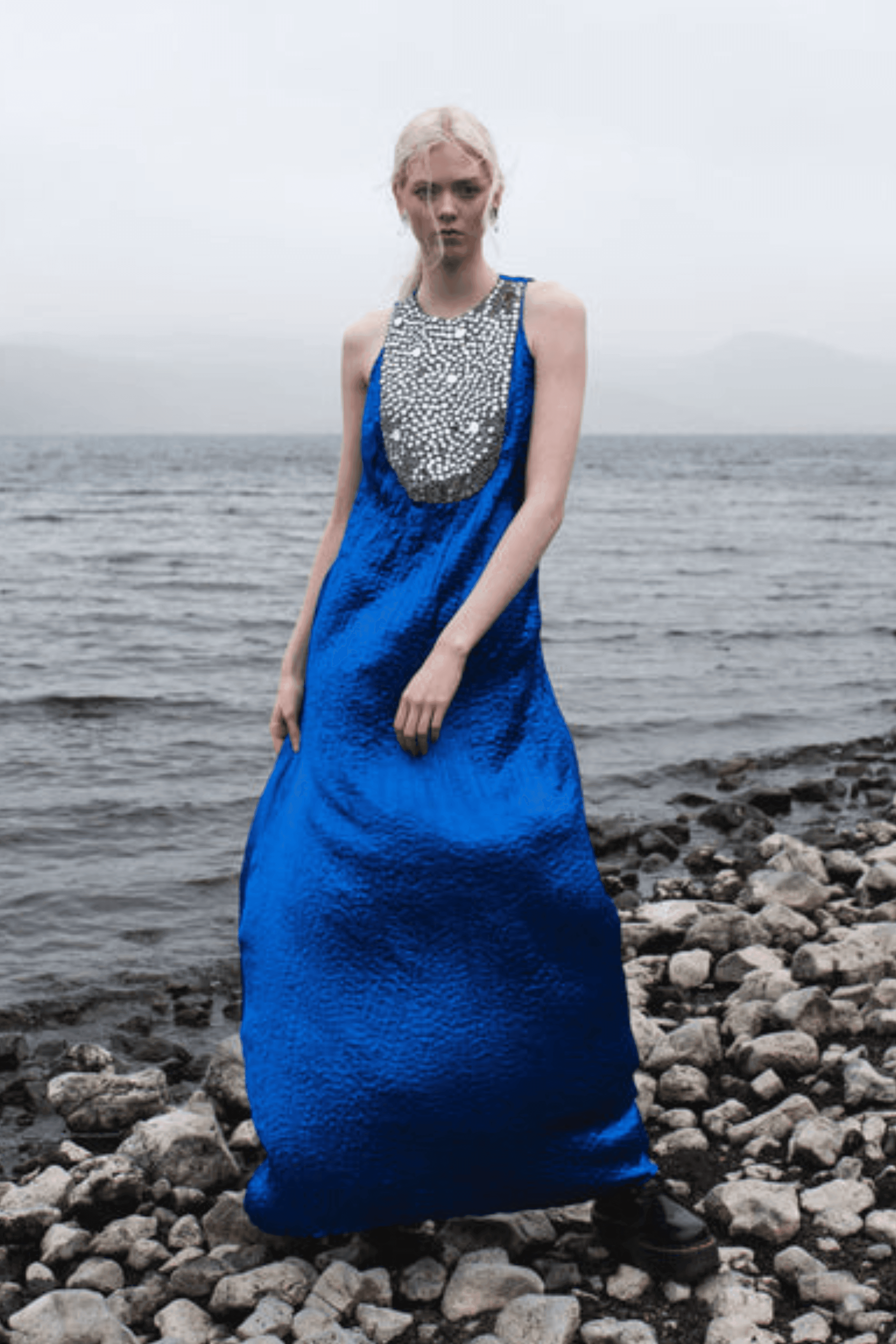 maxi mirror dress Jazmin Mirror Midi Dress - Silver