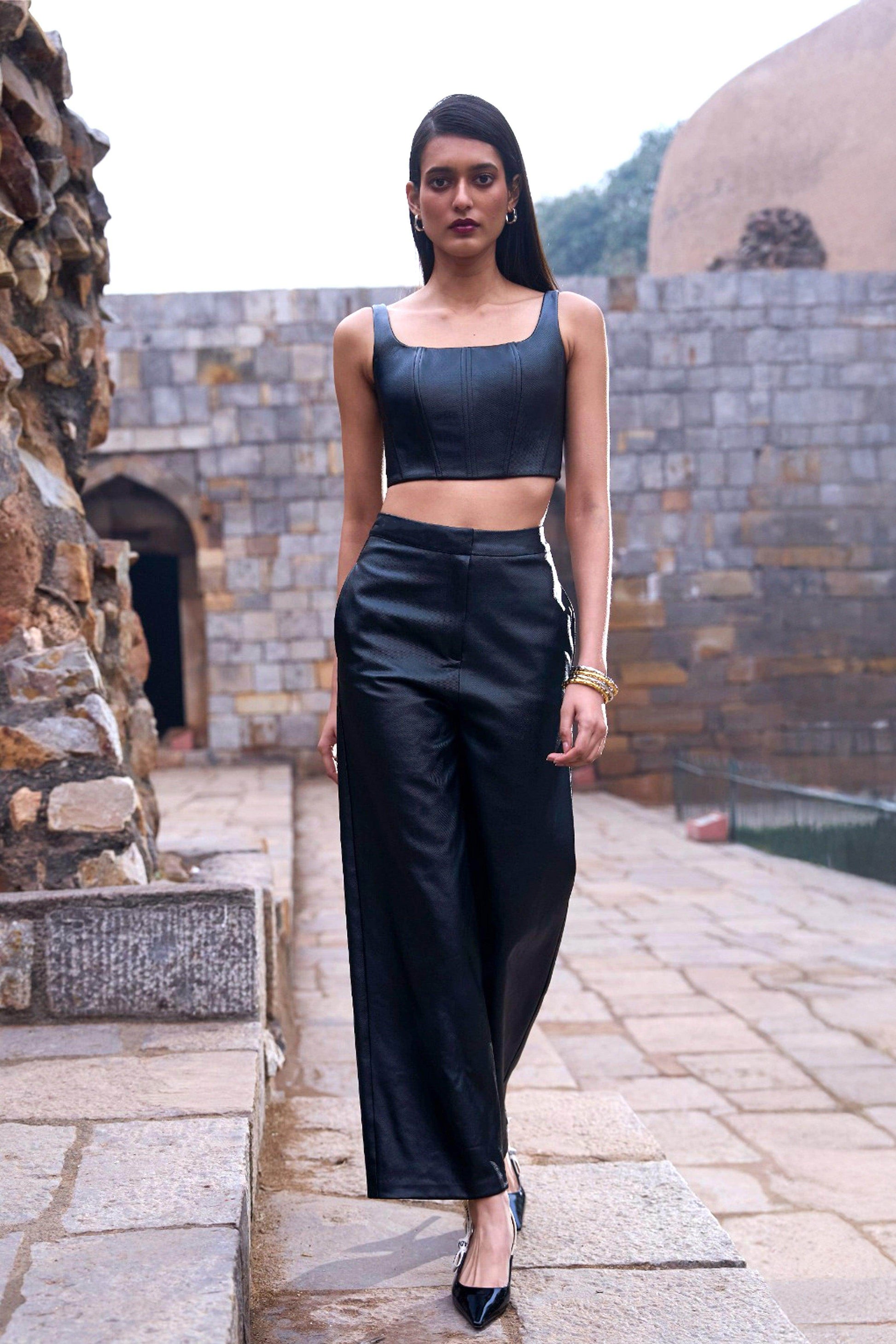 WAXED DENIM CORSET - dash and dot