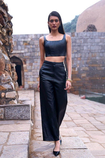 WAXED DENIM CORSET - dash and dot