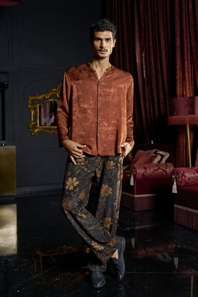 PRINTED VELVET PANT dash and dot