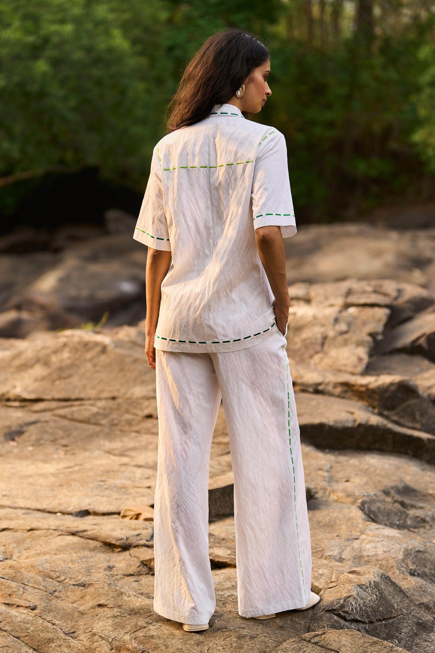 EMBROIDERED POPLIN SET - dash and dot