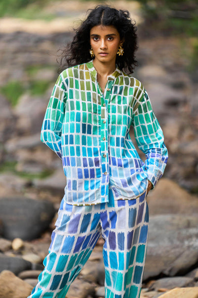 PRINTED LINEN PANT - dash and dot