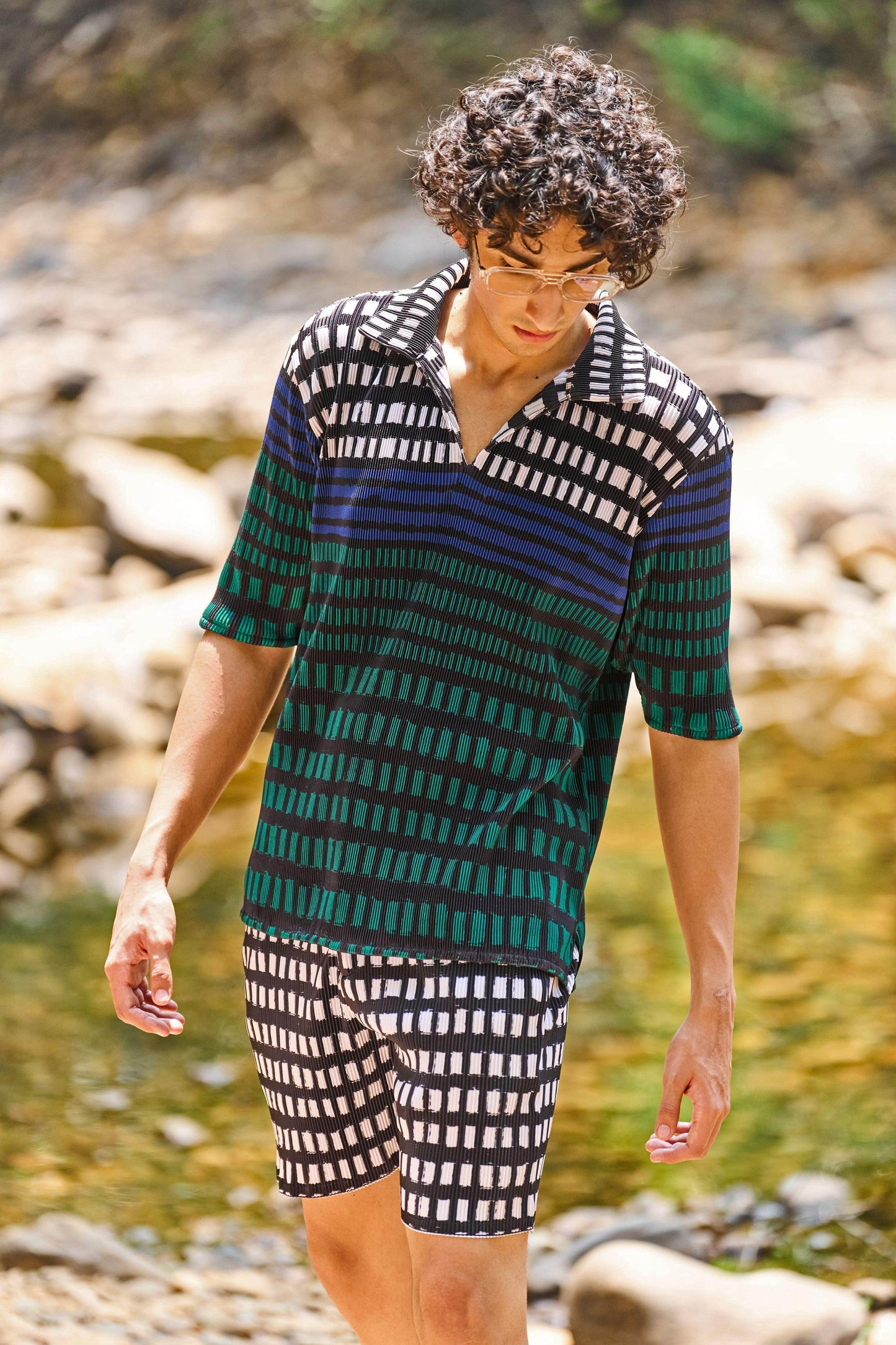 PLEATED SHORTS SET - dash and dot