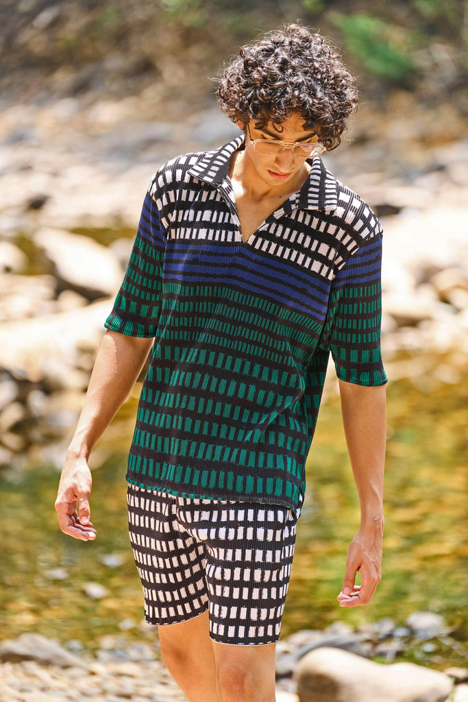 PLEATED SHORTS SET - dash and dot dash and dot