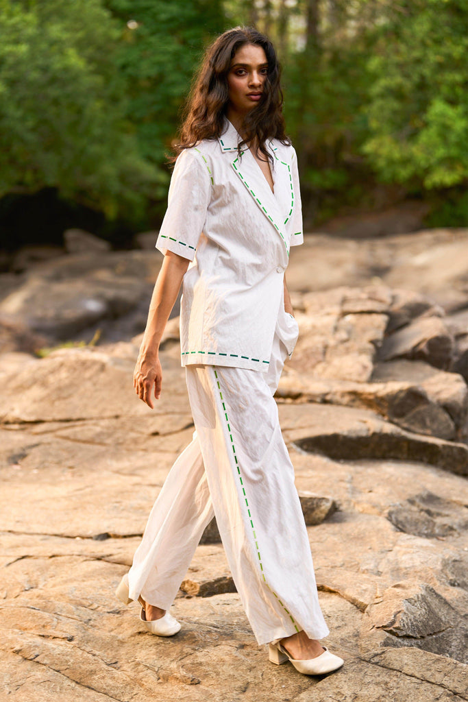 EMBROIDERED POPLIN PANT - dash and dot dash and dot