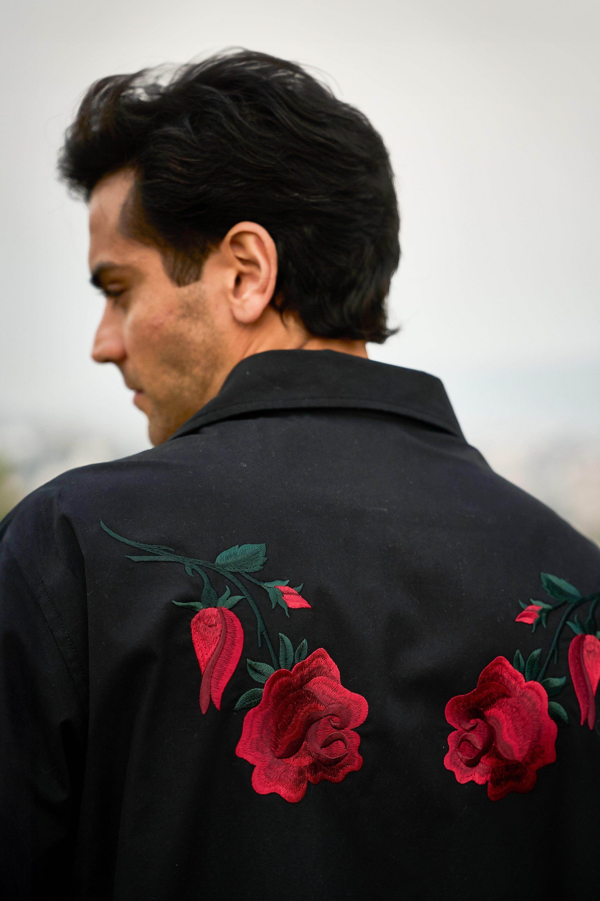 EMBROIDERED ROSE SHIRT - dash and dot