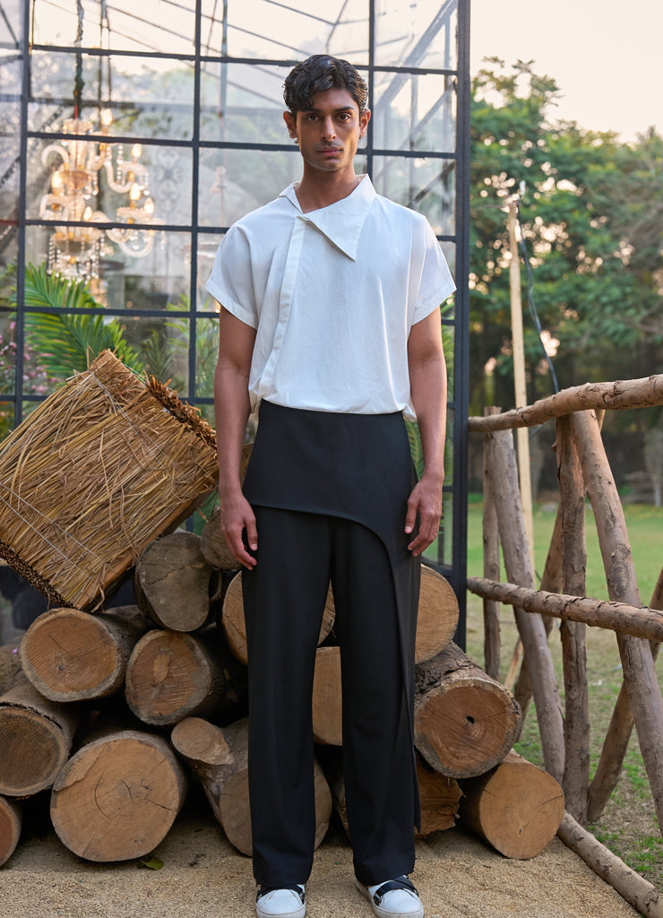 WIDE-LEGGED DRAPE PANT dash and dot