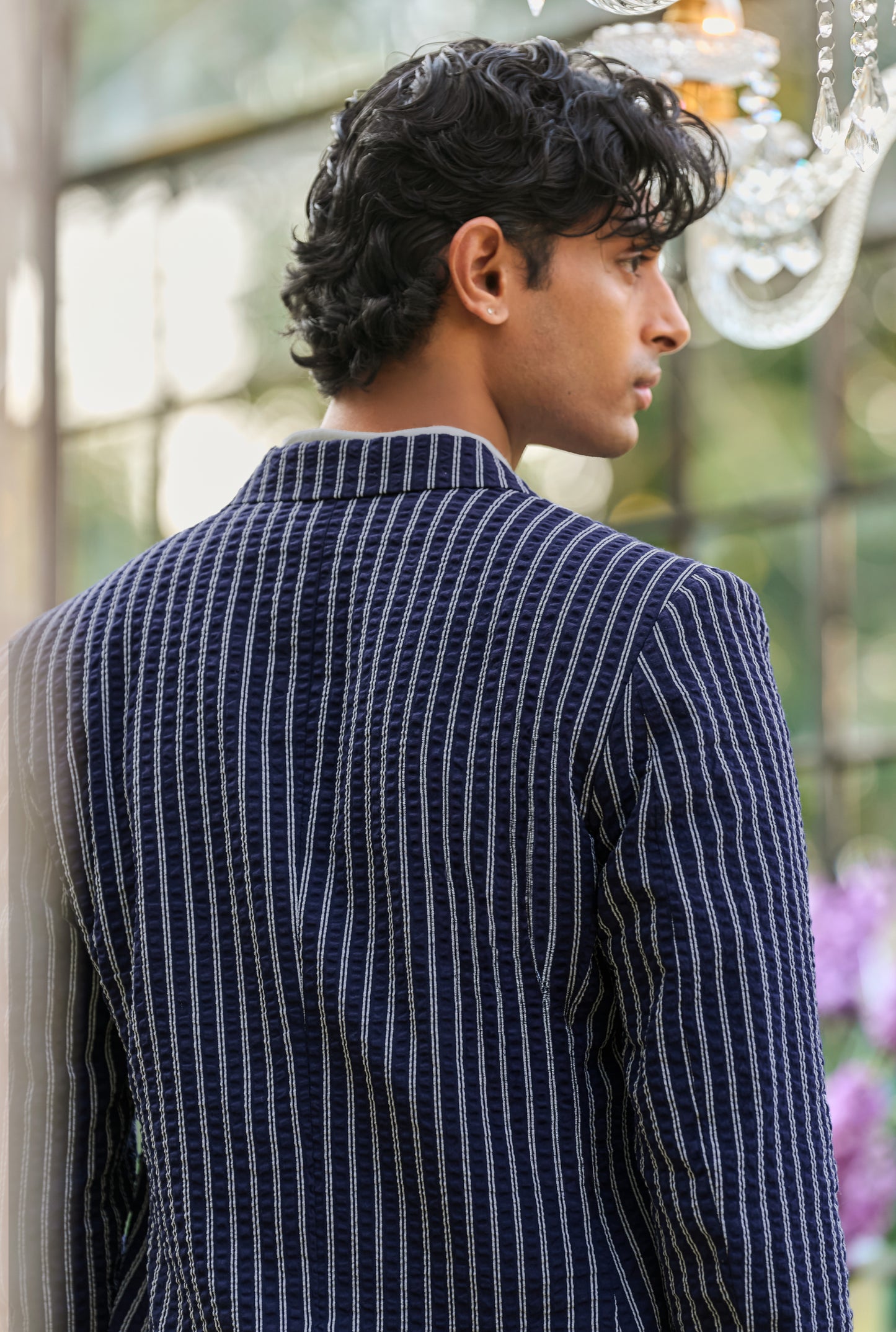 SEERSUCKER STRIPE BLAZER