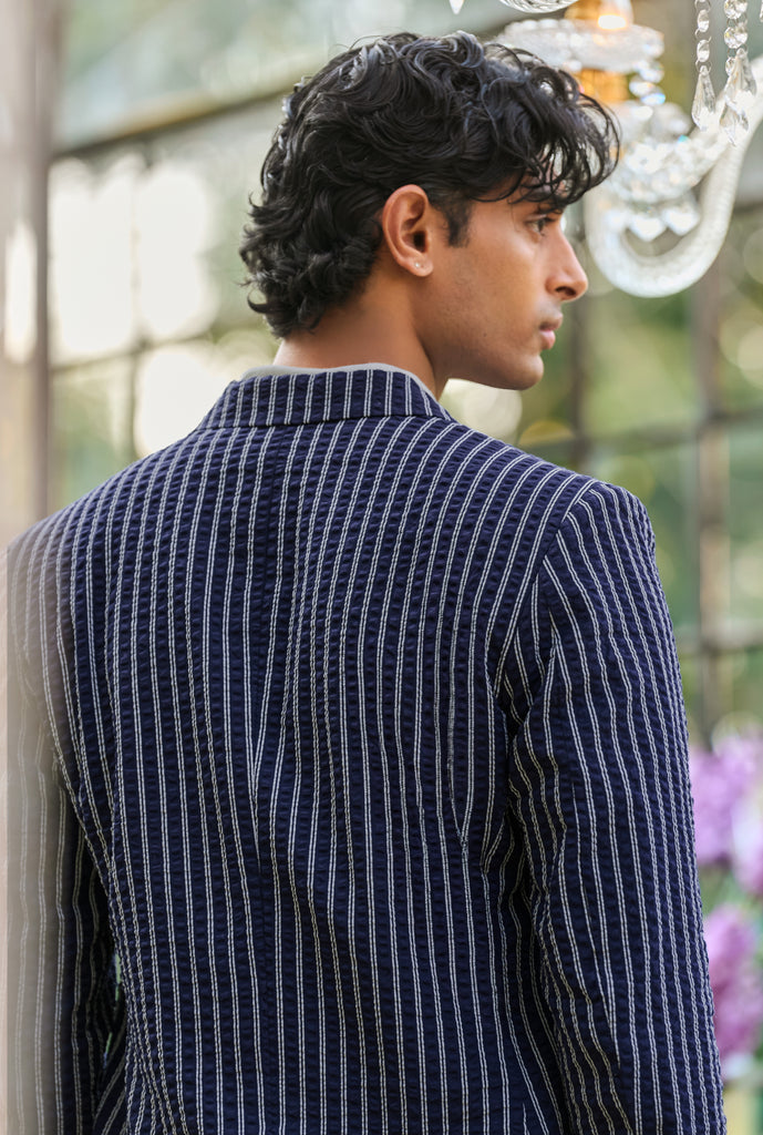 SEERSUCKER STRIPE BLAZER dash and dot