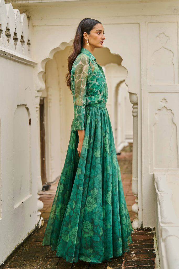 PRINTED ORGANZA SHIRT dash and dot