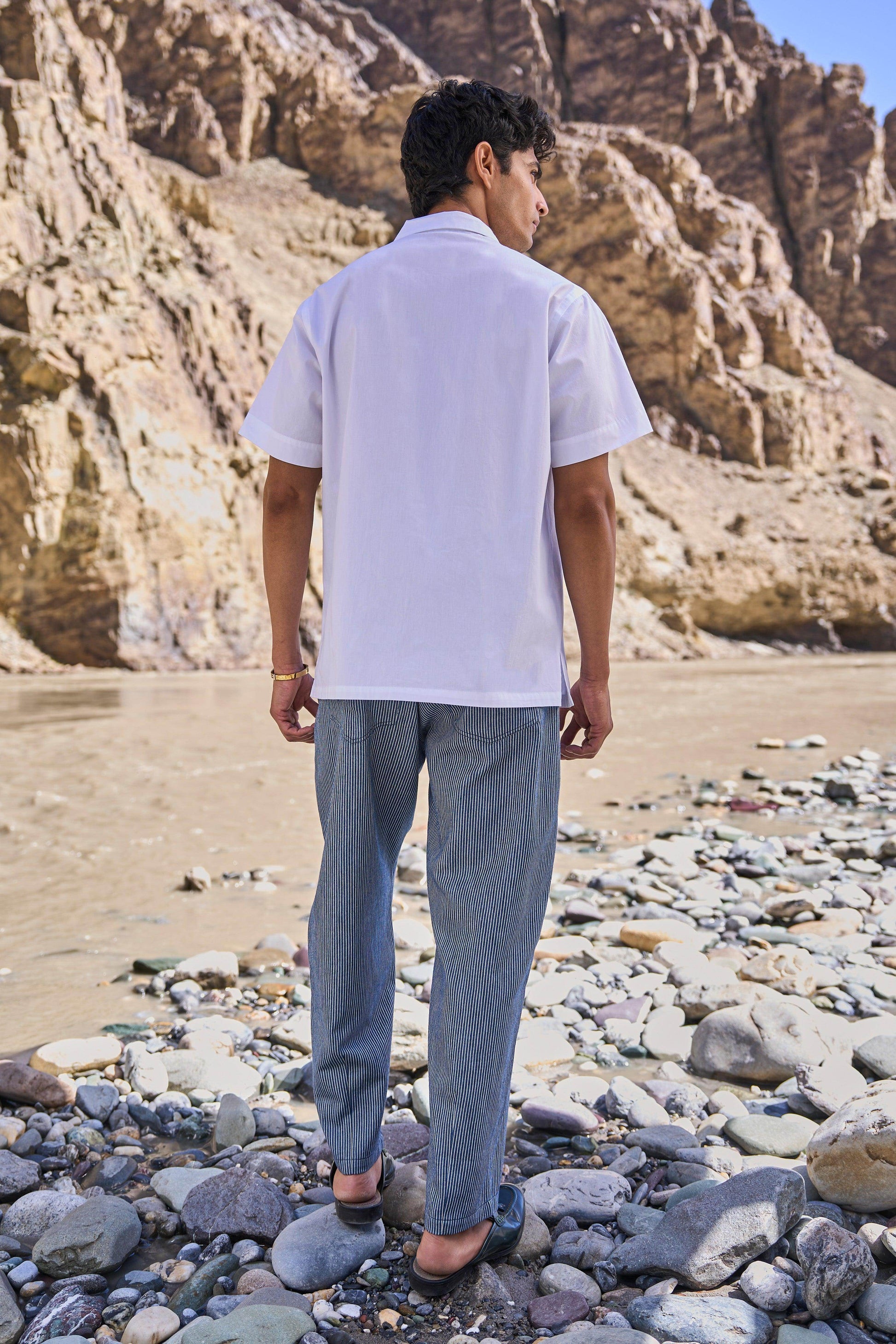 PINSTRIPE BARREL PANT - dash and dot