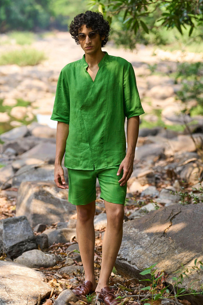 LINEN SHORTS SET - dash and dot dash and dot