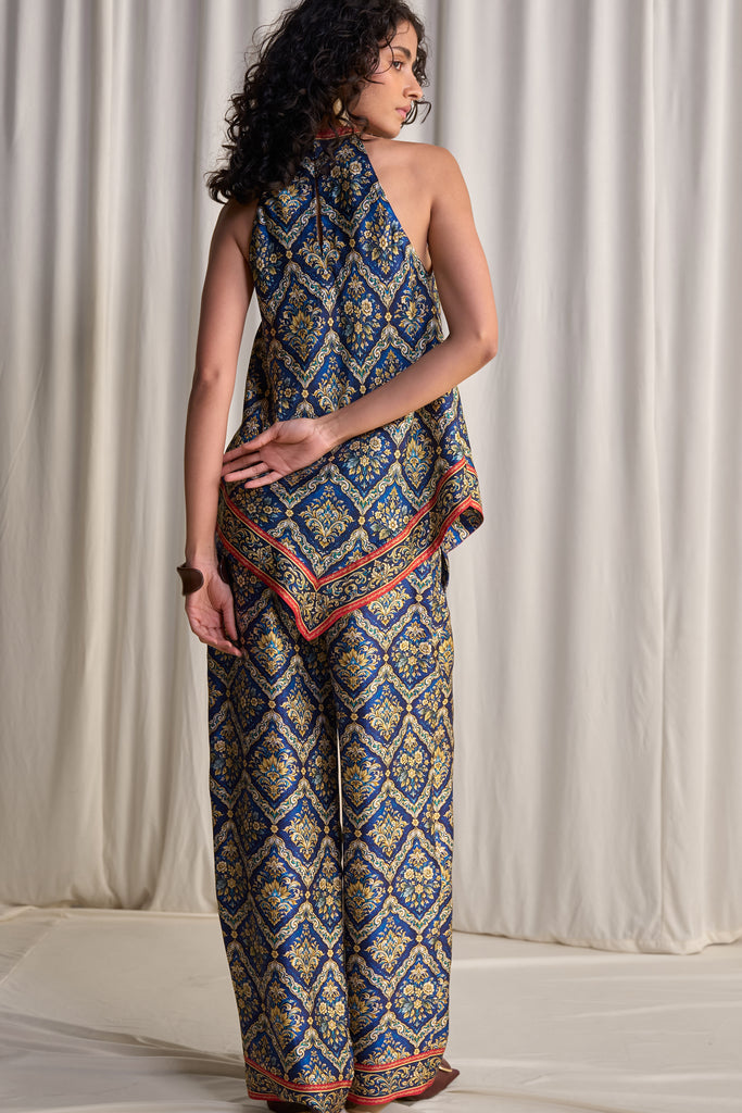 SCARF PRINT RELAXED FIT PANT dash and dot