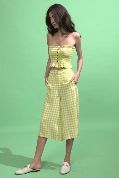 LIME CHECK CULOTTE - dash and dot