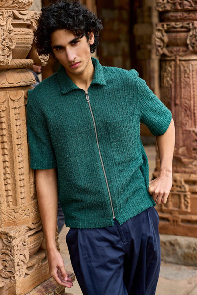 TEXTURED KNIT HALF SLEEVE - dash and dot