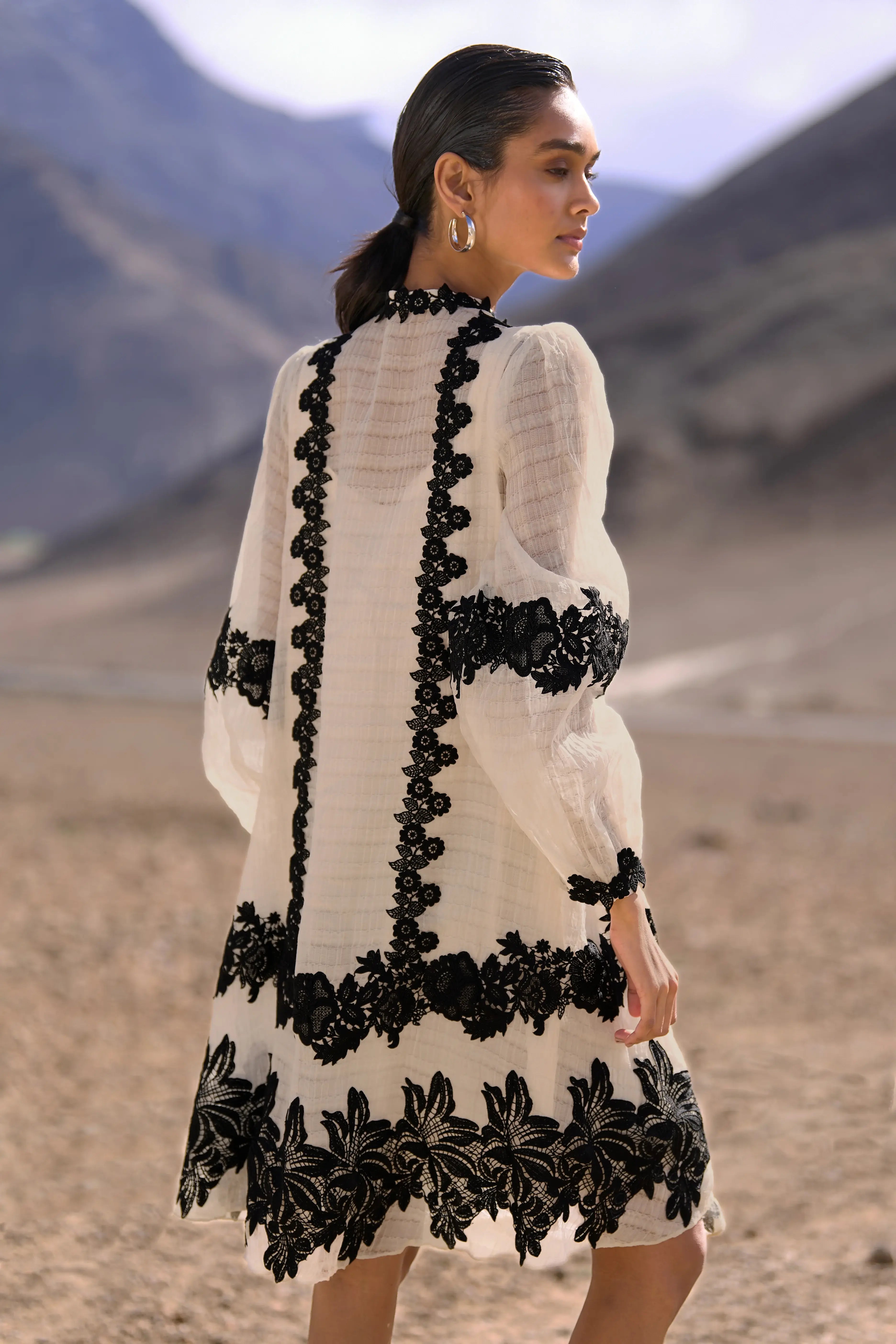 Dash and Dot - TEXTURED LACE MIDI