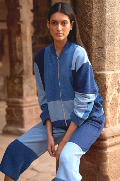 INDIGO BLOCKED TRACK SUIT - dash and dot