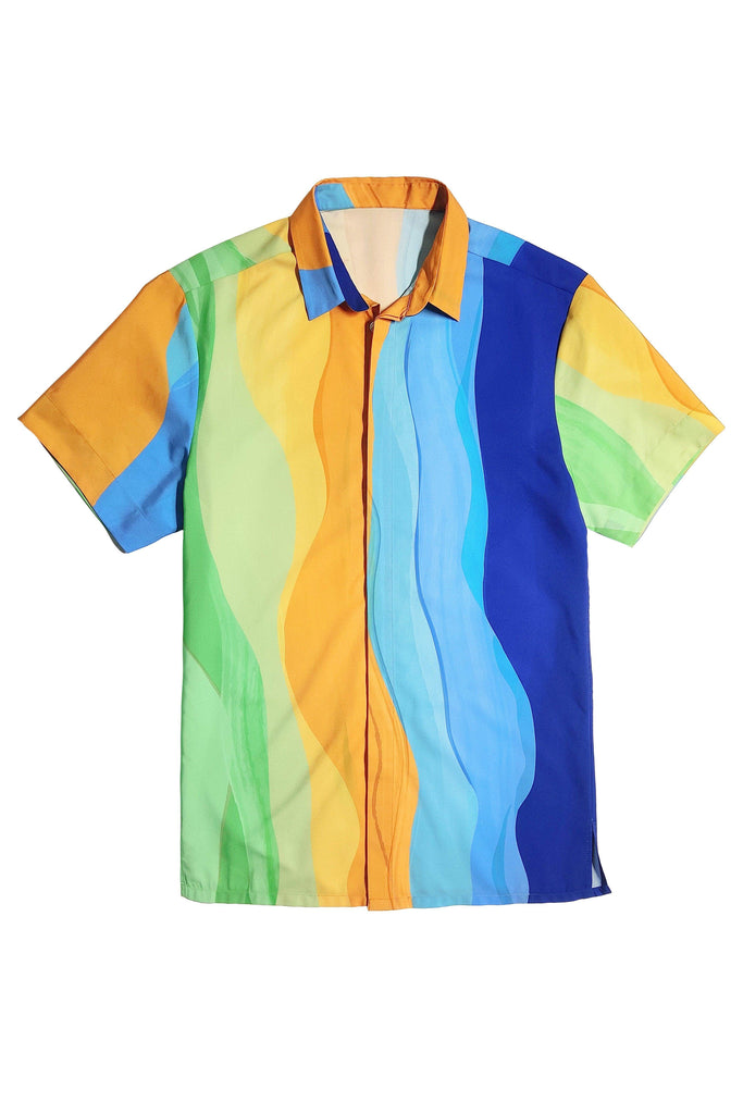 WATERCOLOUR HALF SLEEVE SHIRT - dash and dot dash and dot
