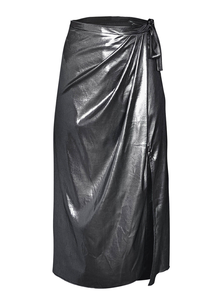 METALLIC WRAP SKIRT - dash and dot dash and dot