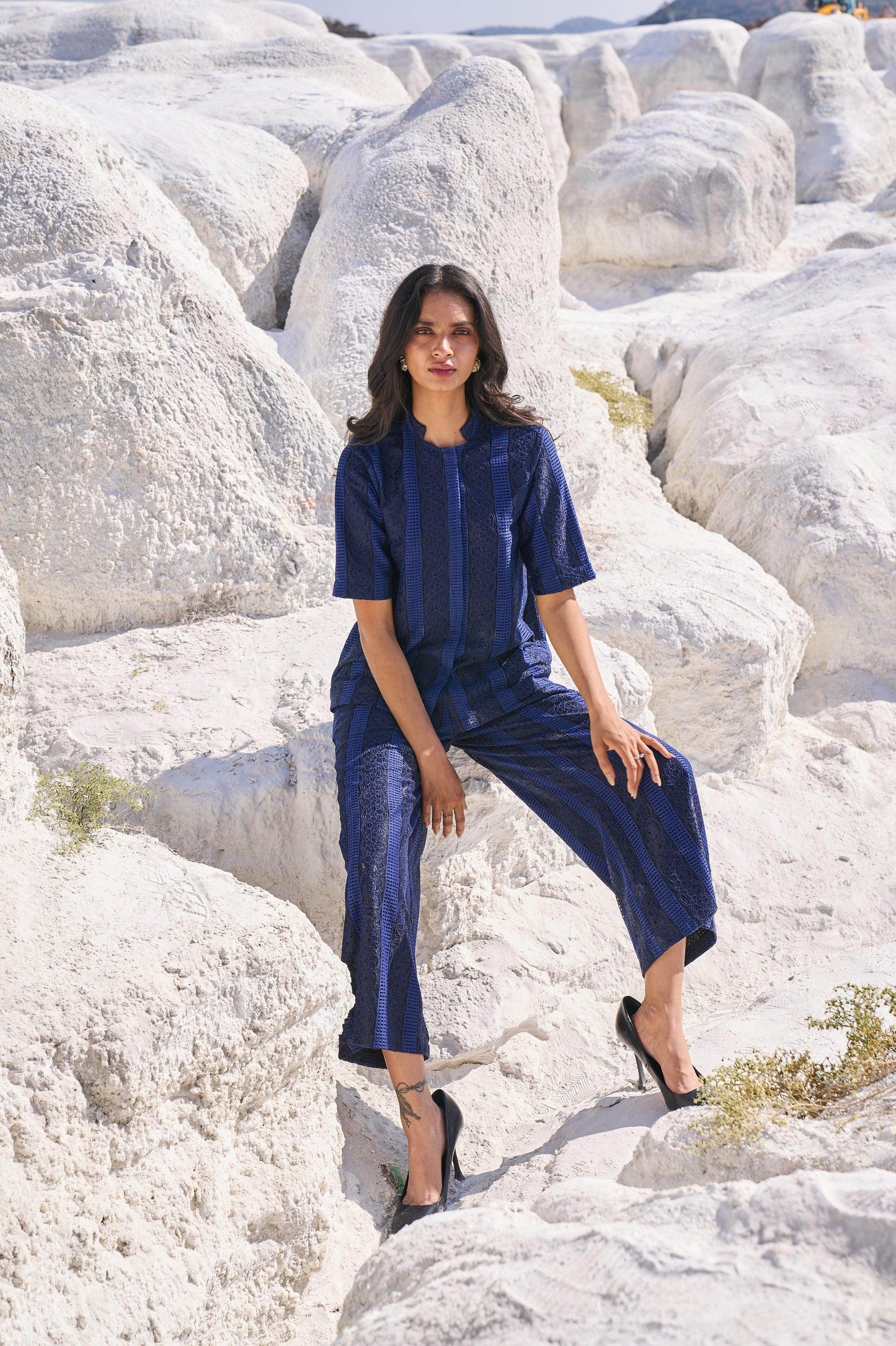 BLUE LACE SET - dash and dot