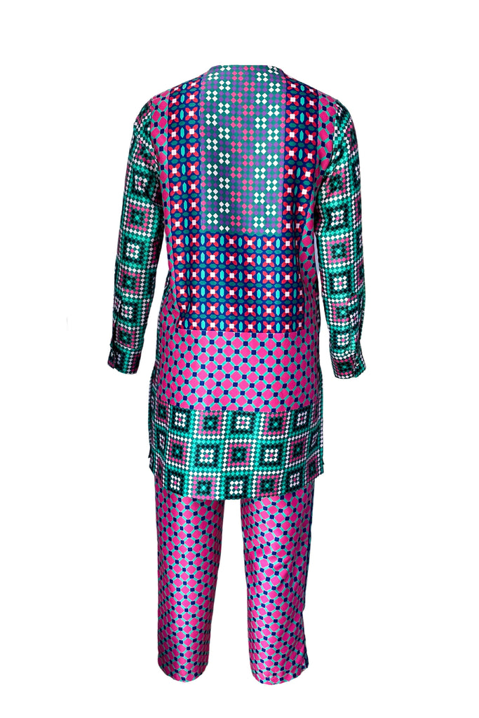 MOROCCAN TILE PRINTED PANT - dash and dot dash and dot