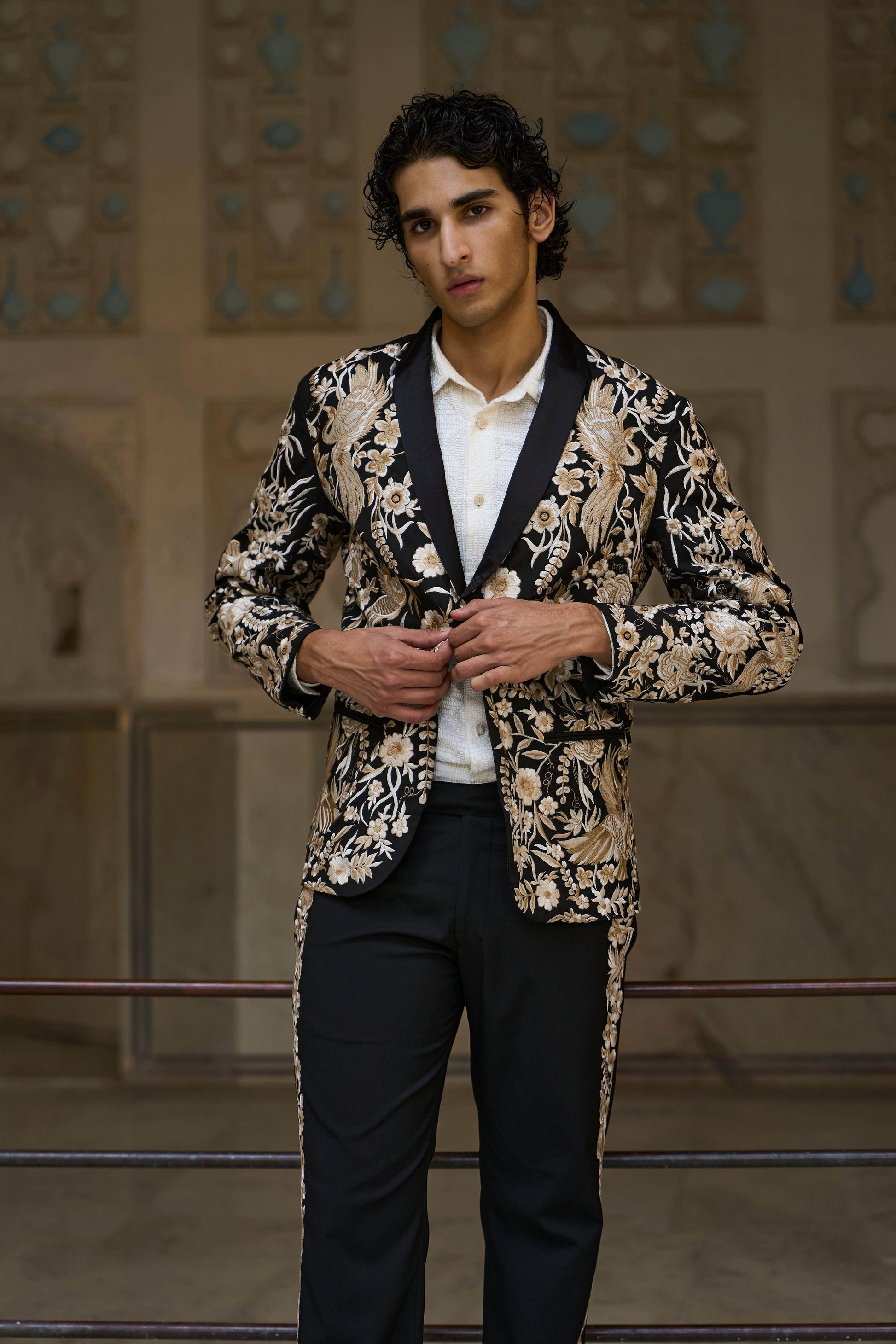 EMBROIDERED JACKET, SHIRT AND PANT - dash and dot