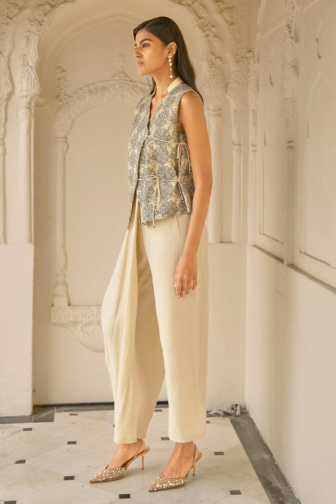 ASYMMETRICAL LINEN PANT dash and dot