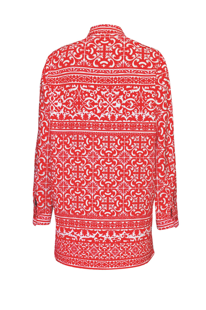 BAROQUE PORCELAIN PRINT SHIRT - dash and dot dash and dot