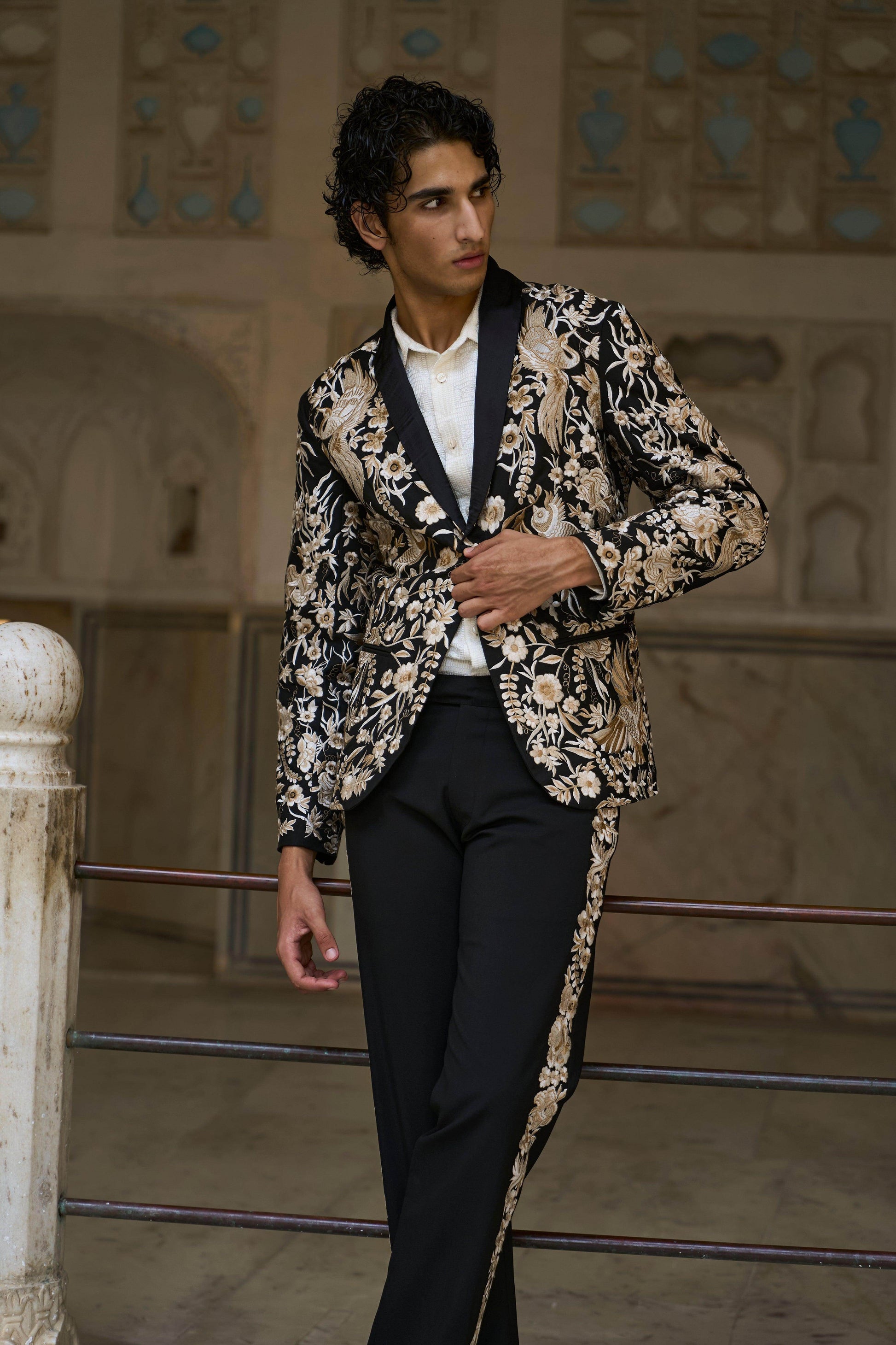 EMBROIDERED JACKET, SHIRT AND PANT - dash and dot