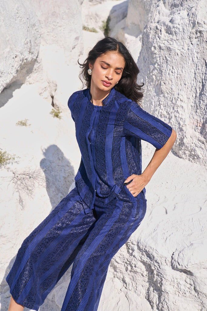 BLUE LACE SET - dash and dot dash and dot