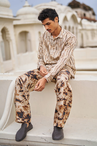 TIE-DYE STRIPE SHIRT