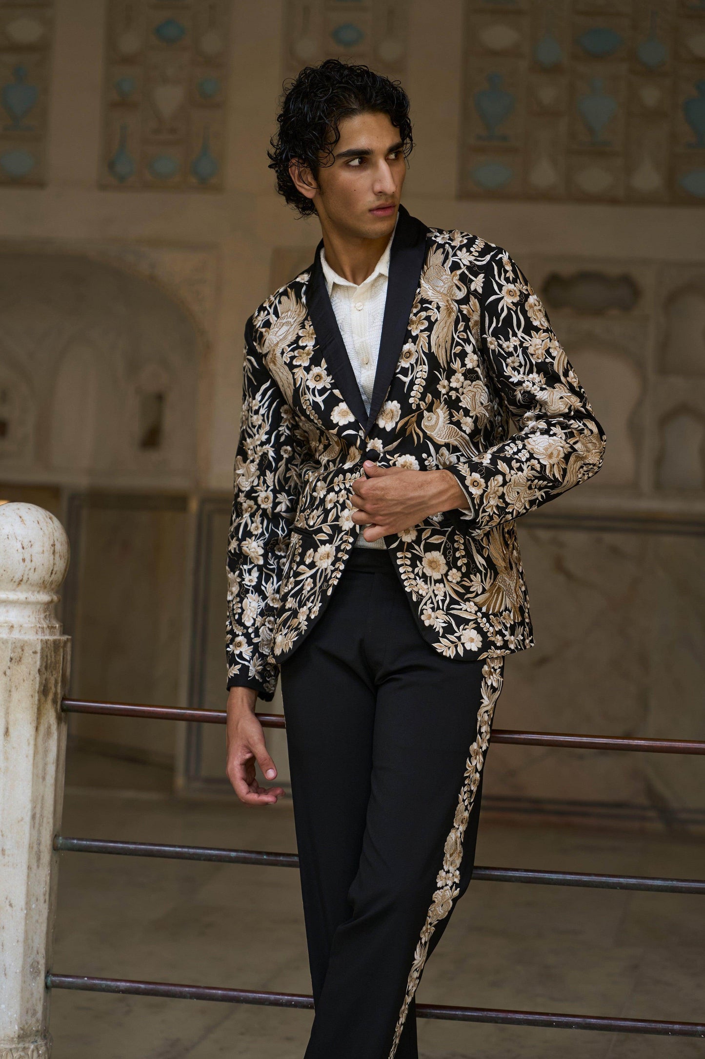 EMBROIDERED JACKET, SHIRT AND PANT - dash and dot